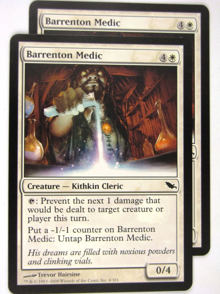 MTG Magic: the Gathering Cards: BARRENTON MEDIC x2: SHM