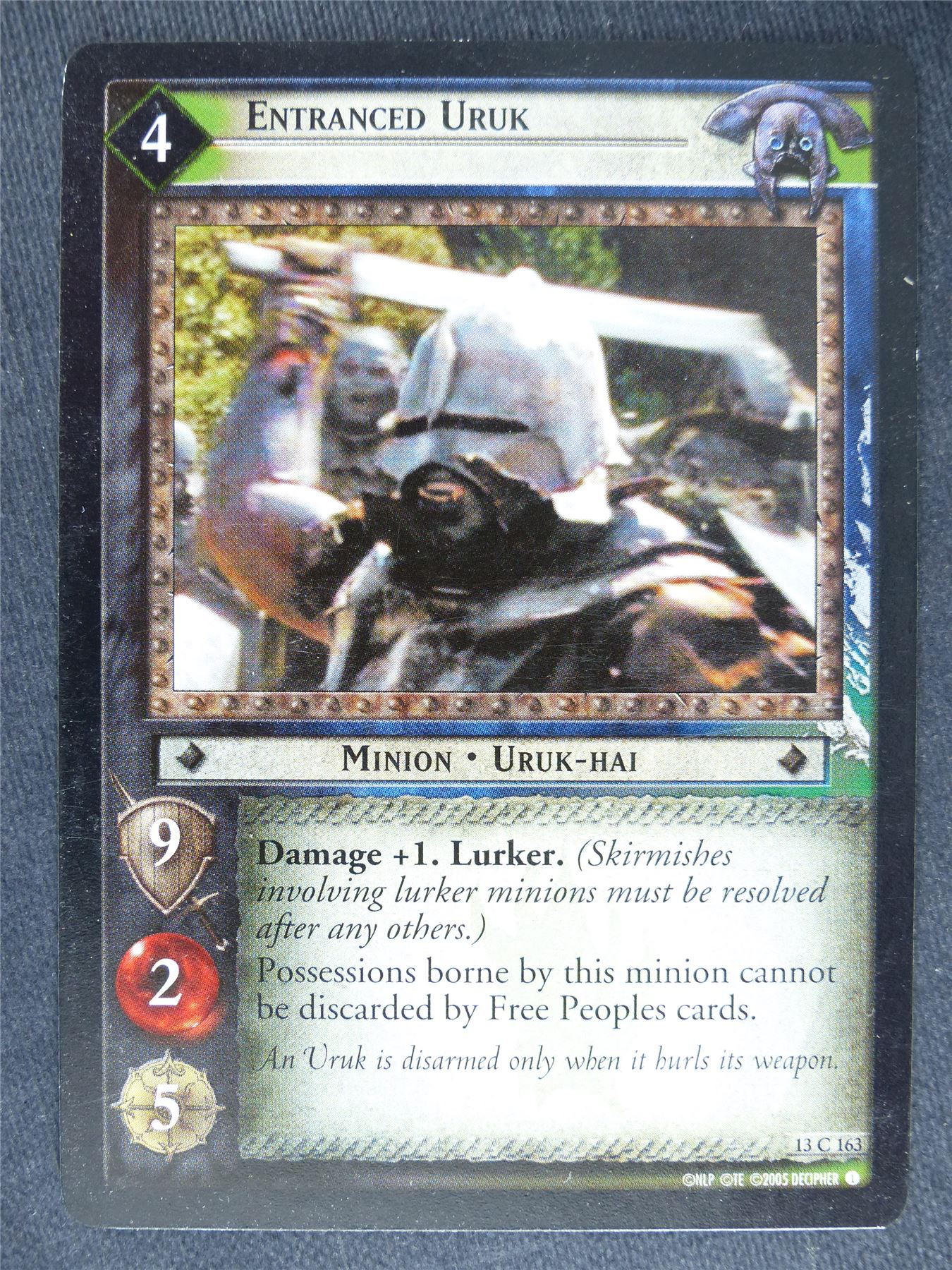 Entranced Uruk 13 C 163 - played - LotR Cards #L2