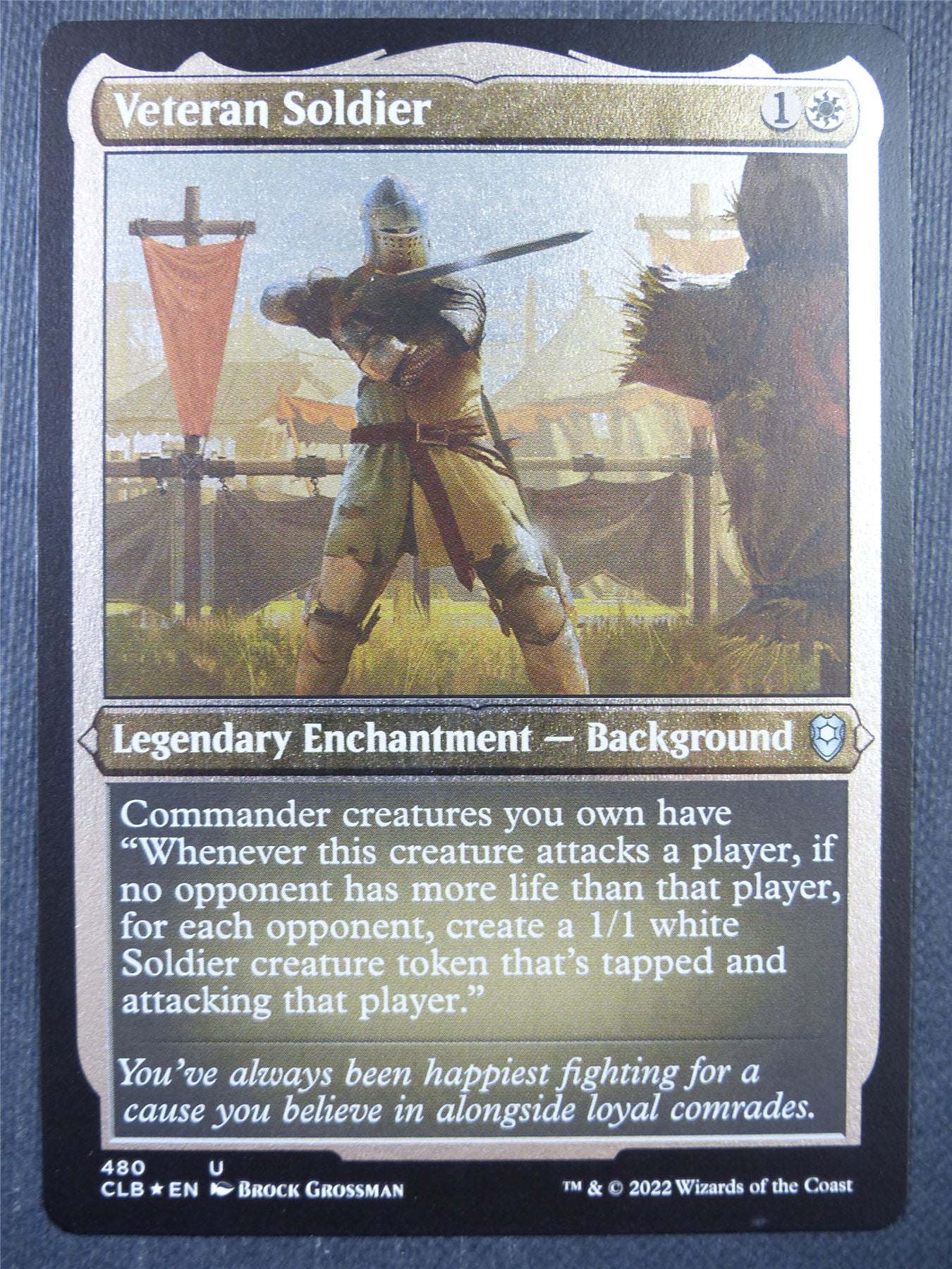 Veteran Soldier Etched Foil - Mtg Card #6AL