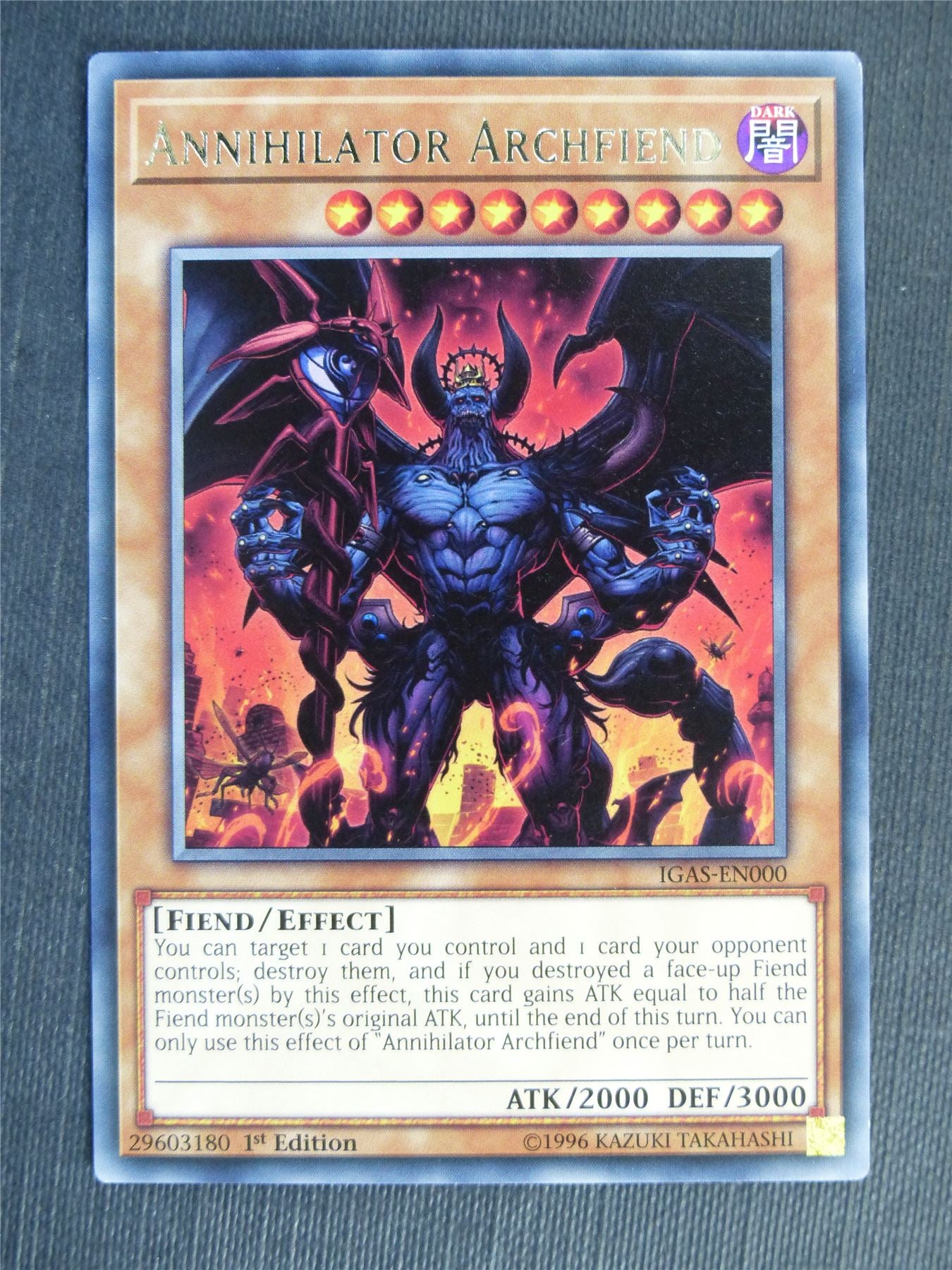Annihilator Archfiend IGAS Rare - 1st ed - Yugioh Cards #280 Annihilator Archfiend IGAS Rare - 1st ed - Yugioh Cards #280