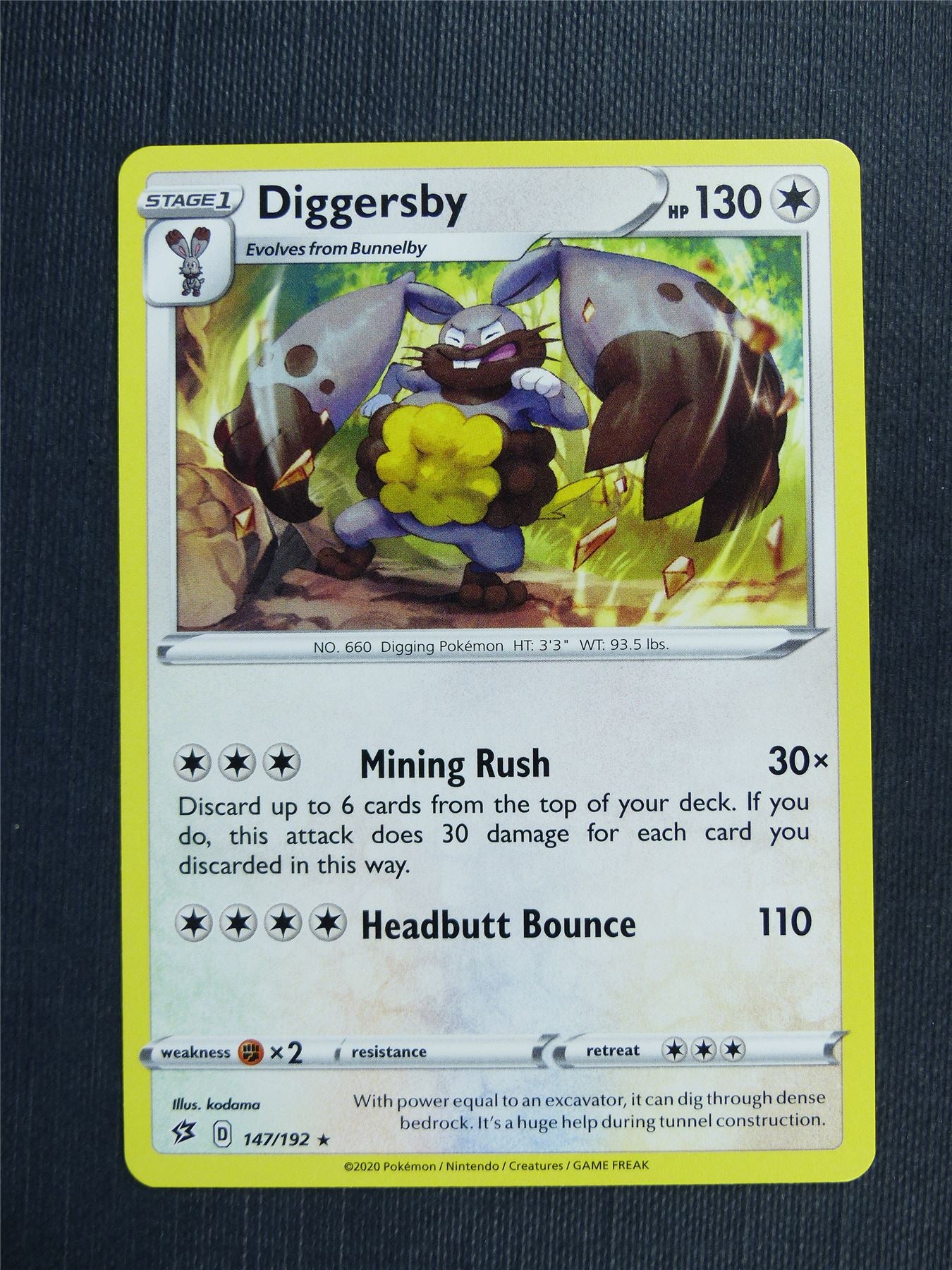 Diggersby 147/192 - RCL - Pokemon Card #3HF