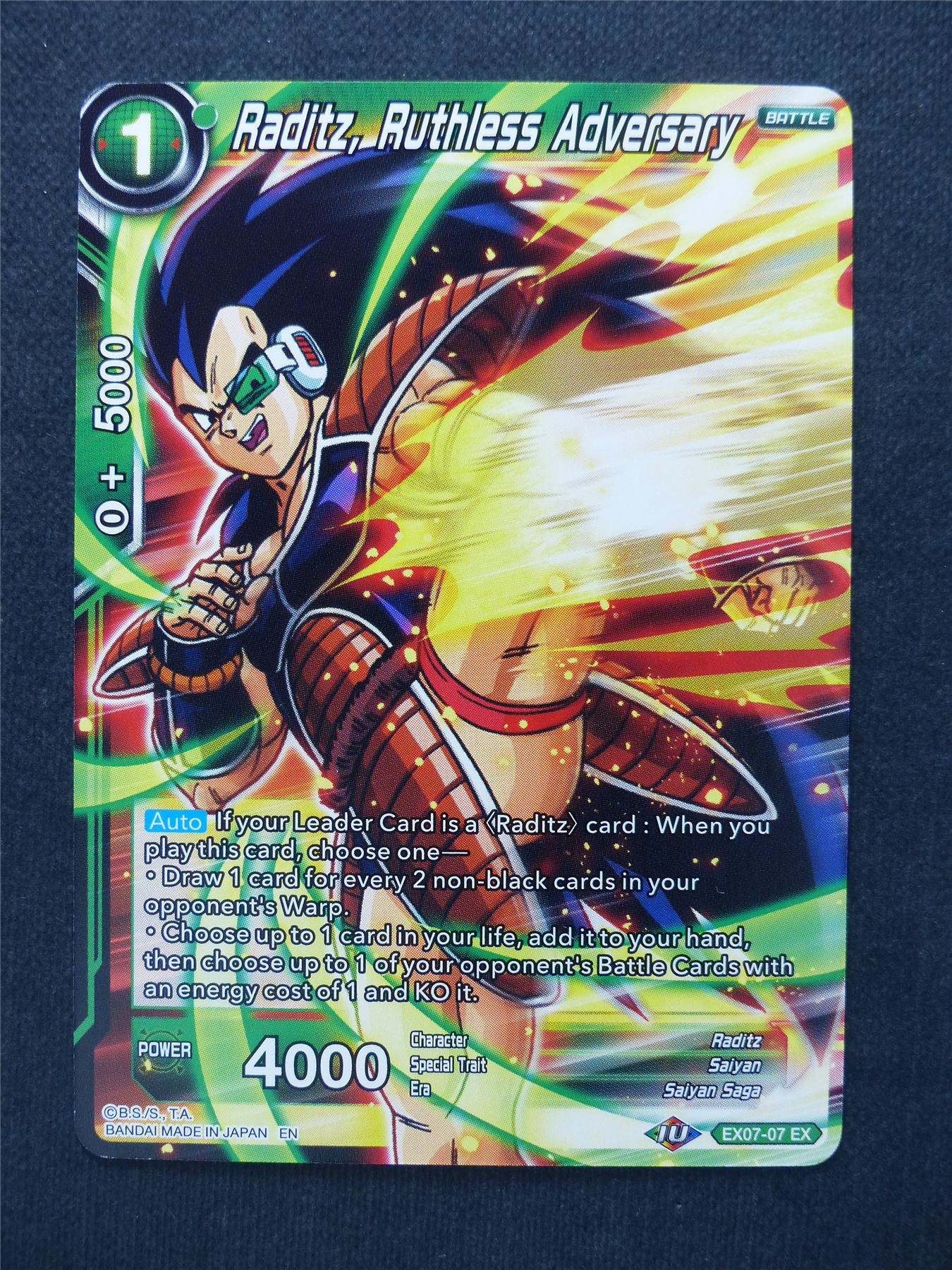Raditz Ruthless Adversary - Dragon Ball Super Cards #3X