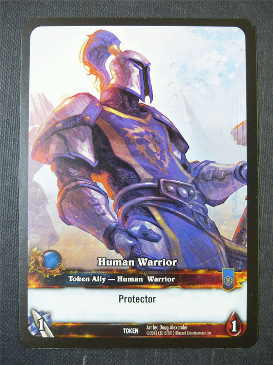 Human Warrior Token - WoW Card #18Z