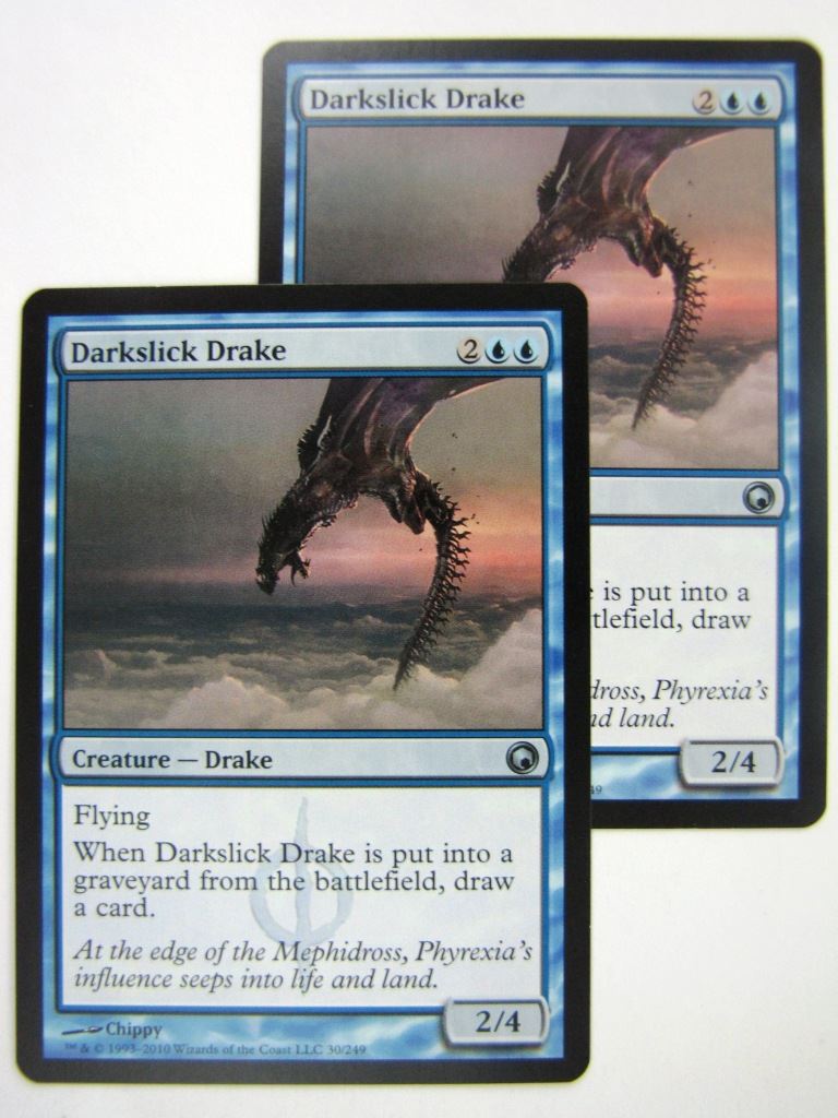 MTG Magic Cards: DARKSLICK DRAKE x2 # 8F88