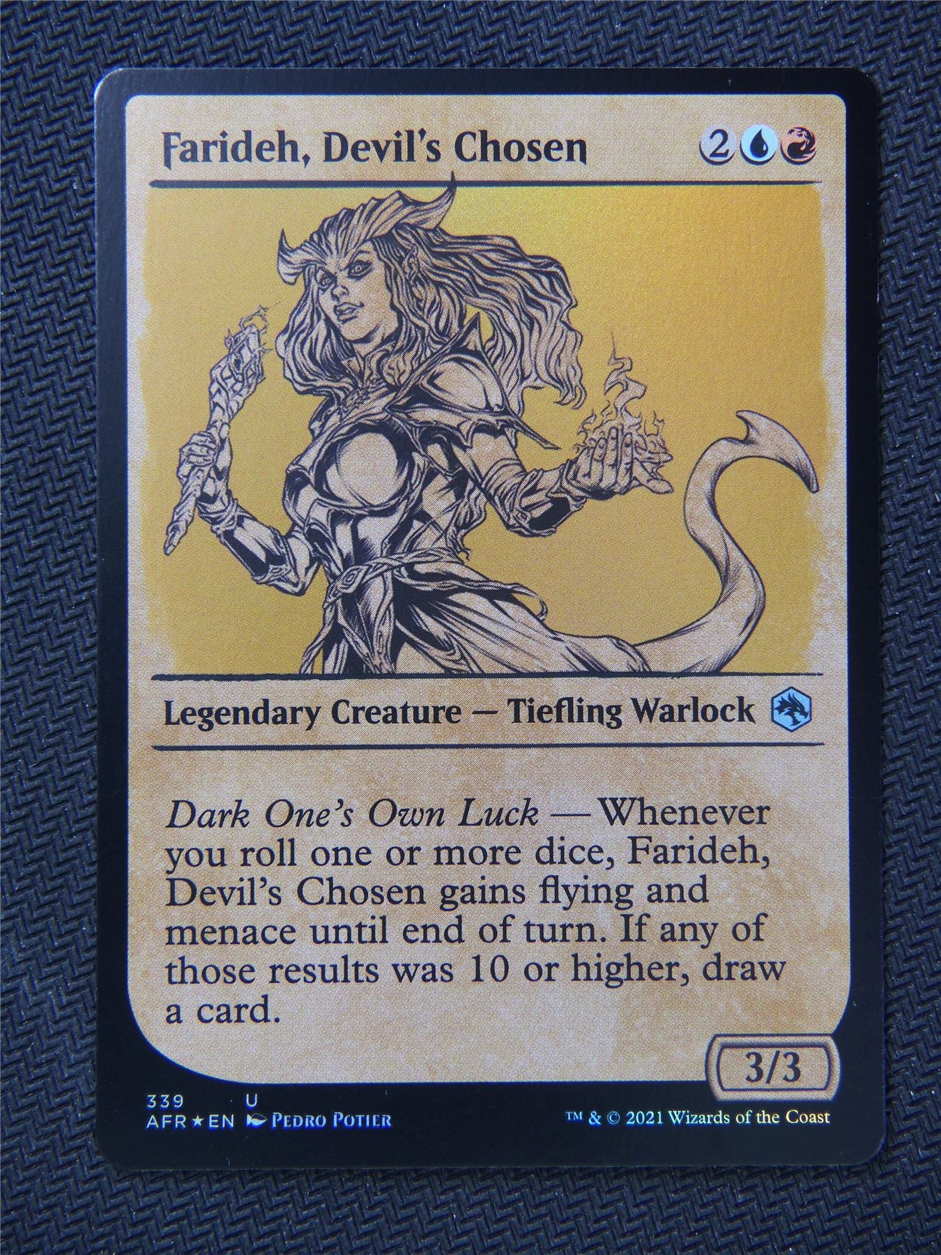 Farideh, Devils Chosen Foil Rulebook Art - Mtg Forgotten Realms #1H5