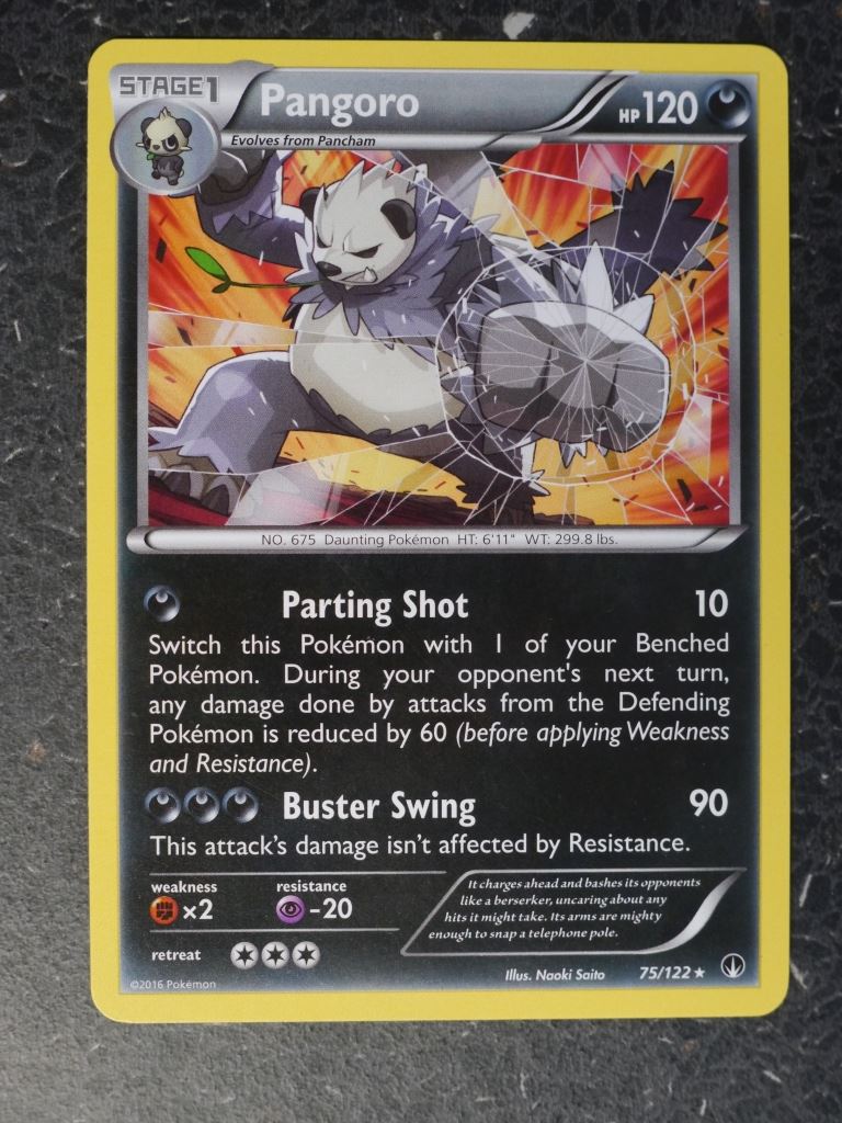Pokemon Cards: PANGORO 75/122 RARE # 9I25 – Archeron