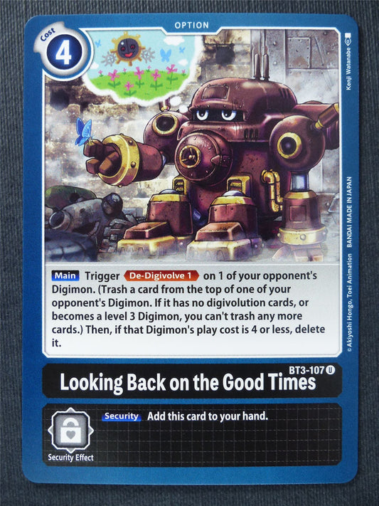 Looking Back on the Good Times BT3-107 U - Digimon Cards #QT