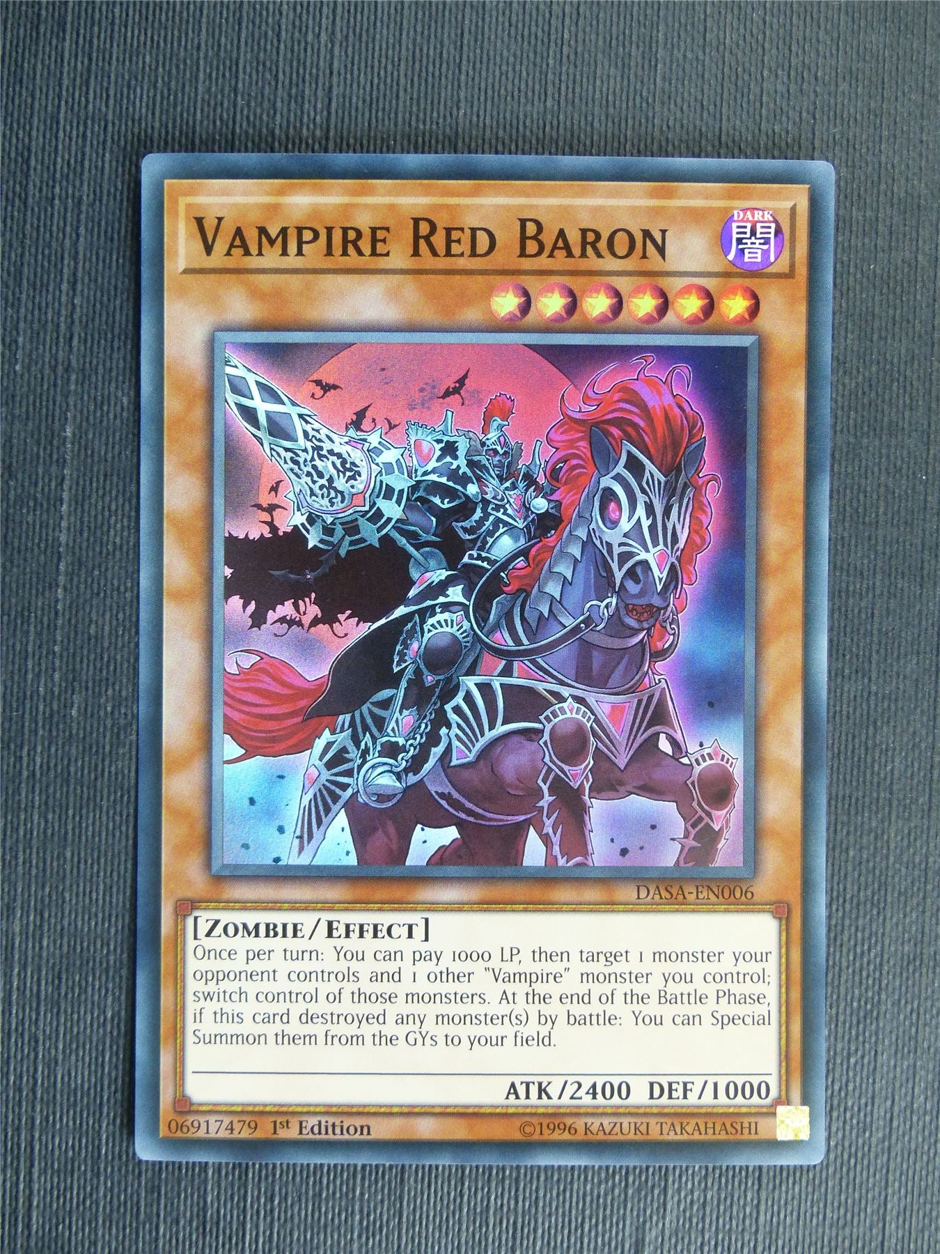 Vampire Red Baron DASA Super Rare - 1st ed - Yugioh Cards #10Y Archeron Vampire Red Baron DASA Super Rare - 1st ed - Yugioh Cards #10Y Archeron
