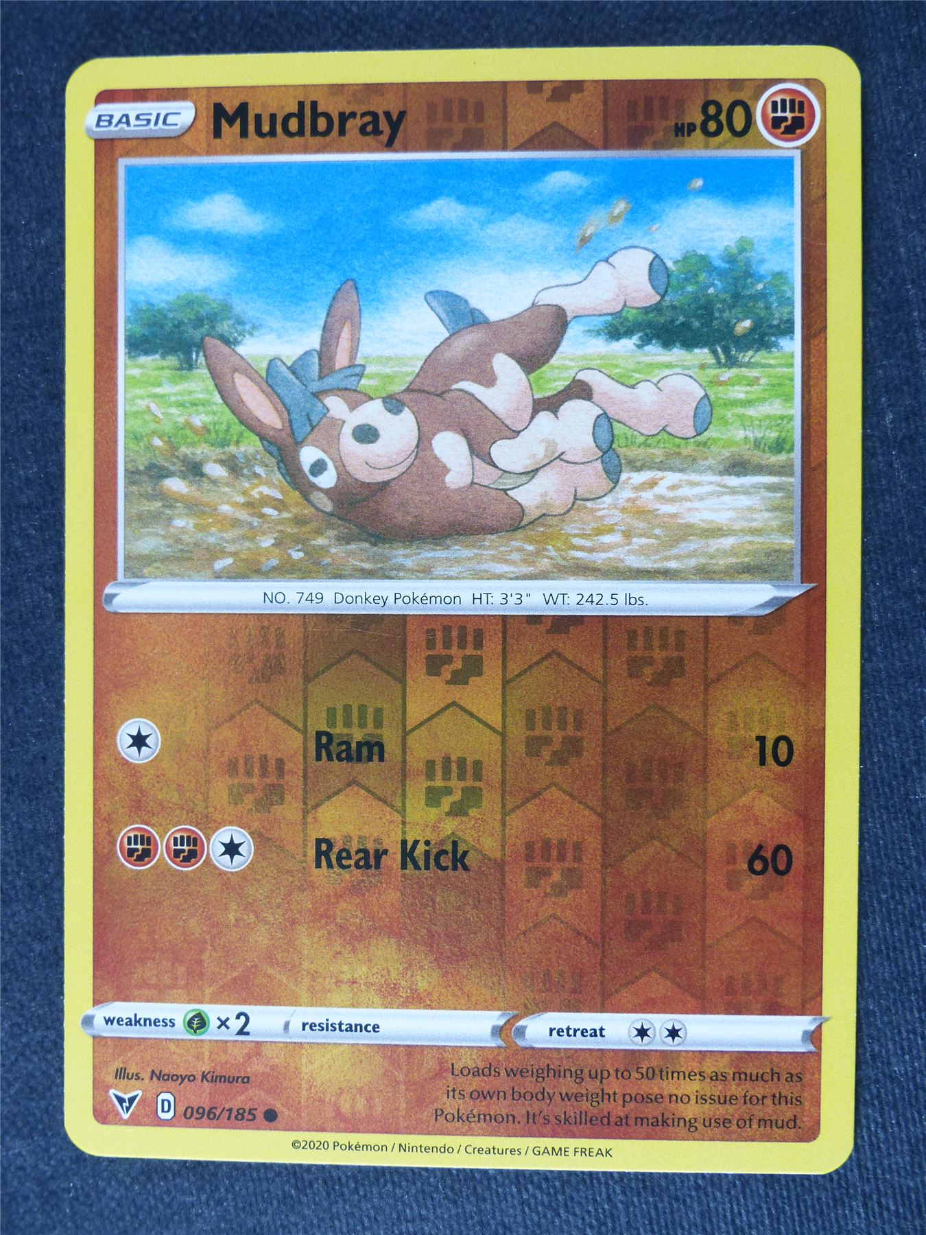 mudbray pokemon card Mudbray 096/185 Reverse Holo