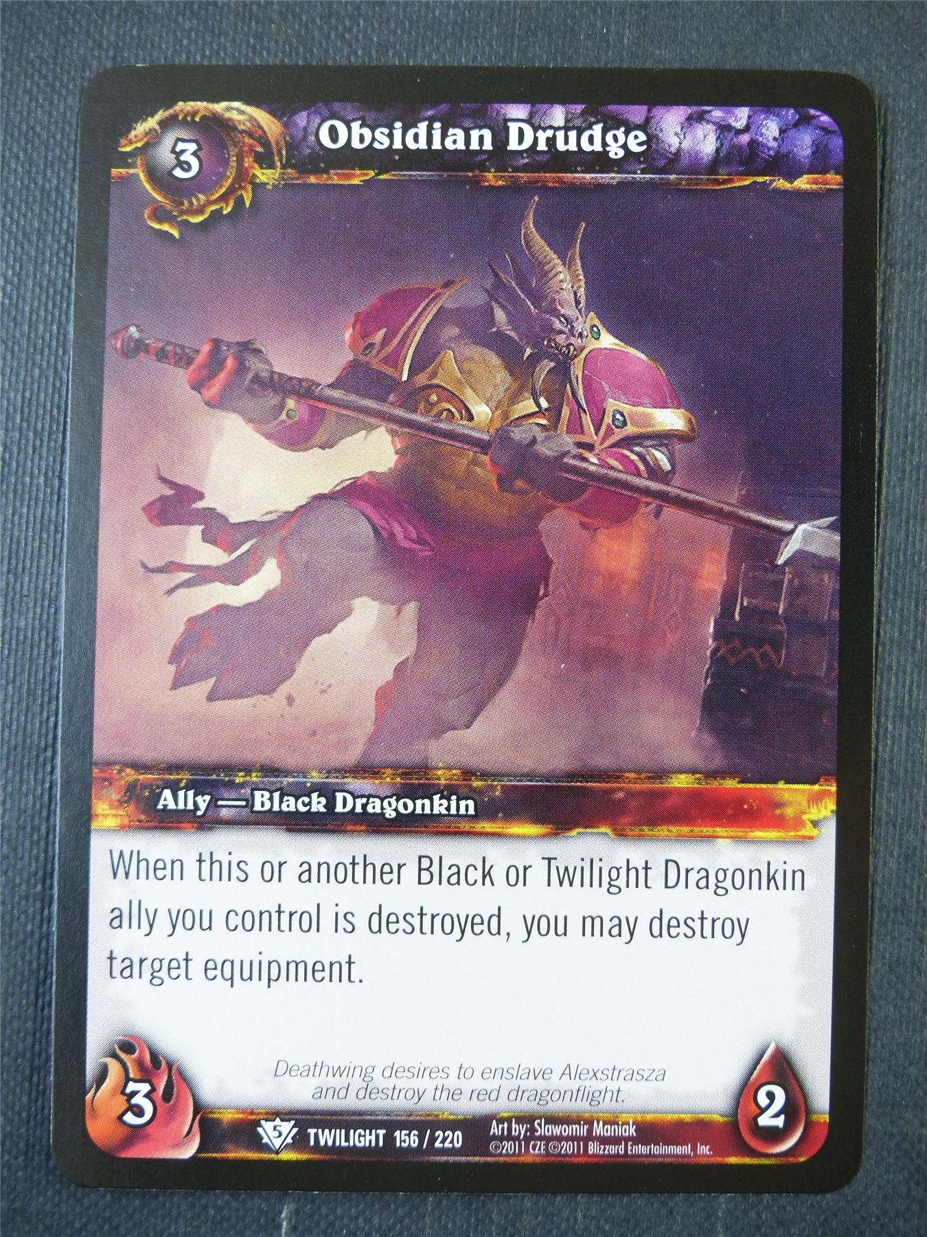 Obsidian Drudge 156/220 - WoW Card #18C