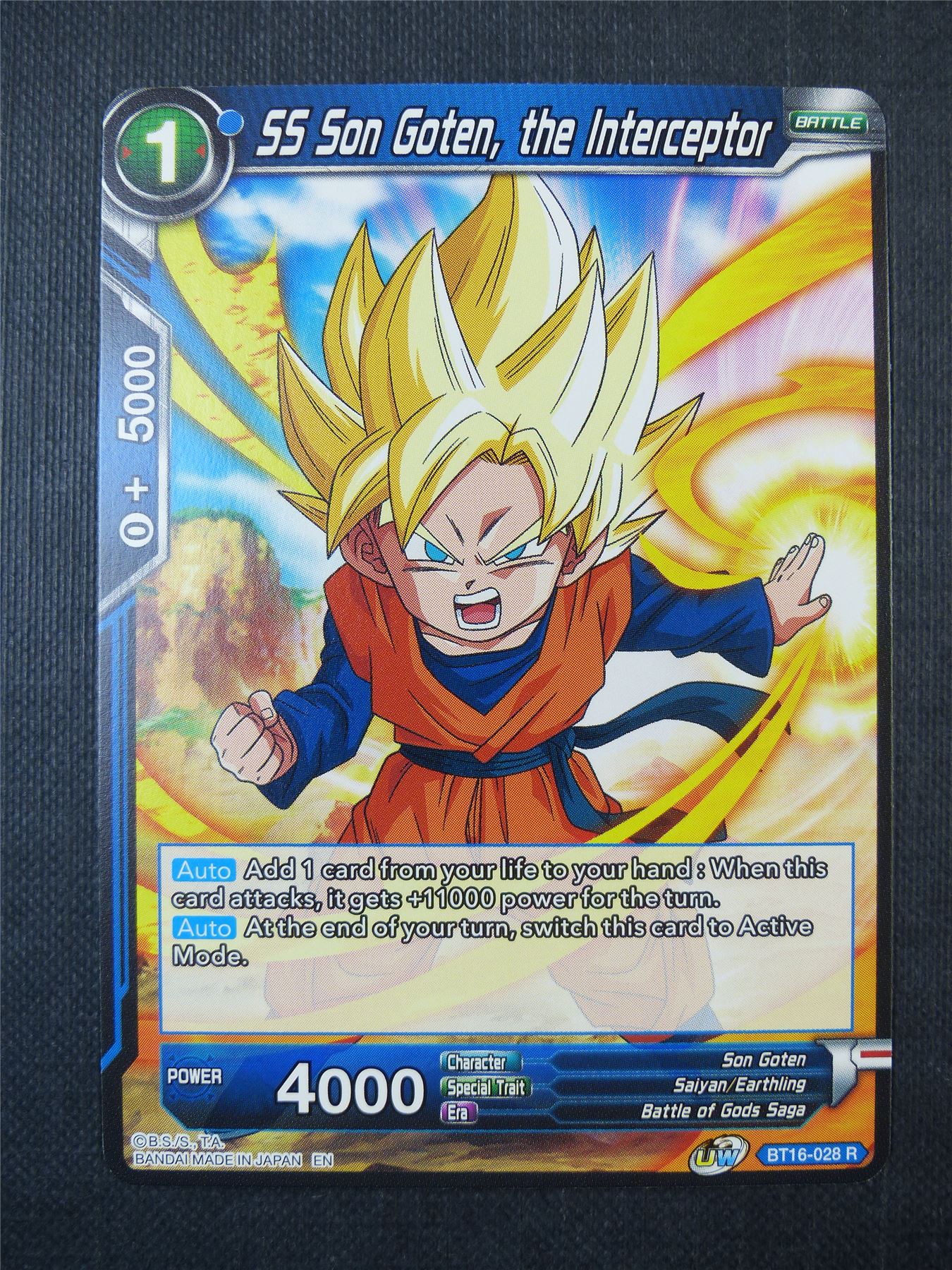 SS Son Goten the Interceptor R - Dragon Ball Super Card #1G