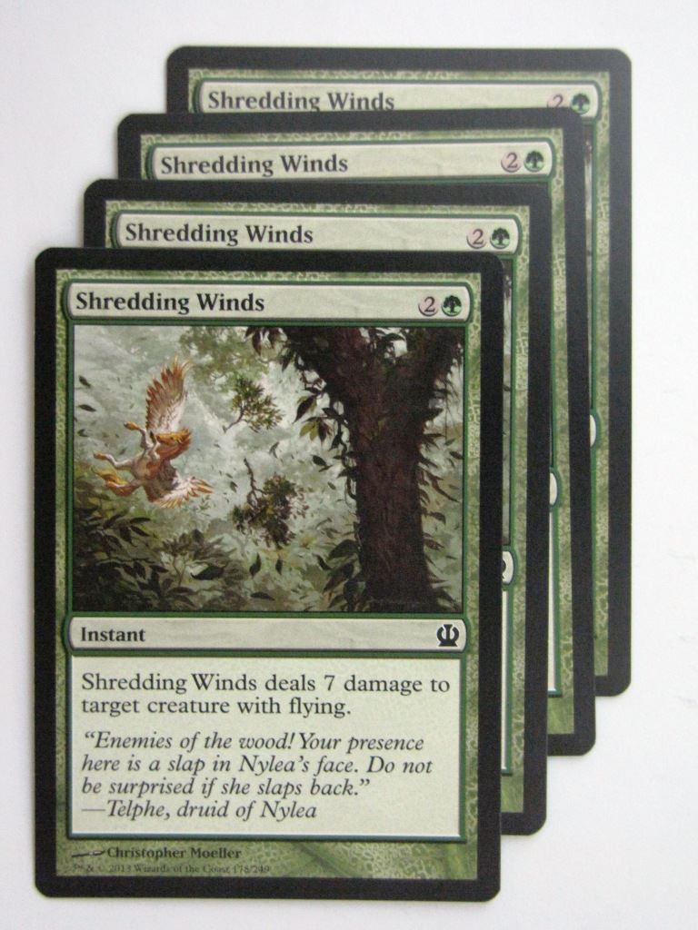 MTG Magic Cards: SHREDDING WINDS x4 Theros playset # 23J68