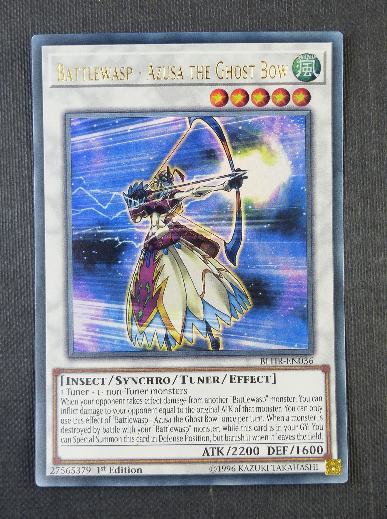 yugioh battlewasp cards Battlewasp Azusa Ghost Bow BLHR 1st Ed - Ultra Rare