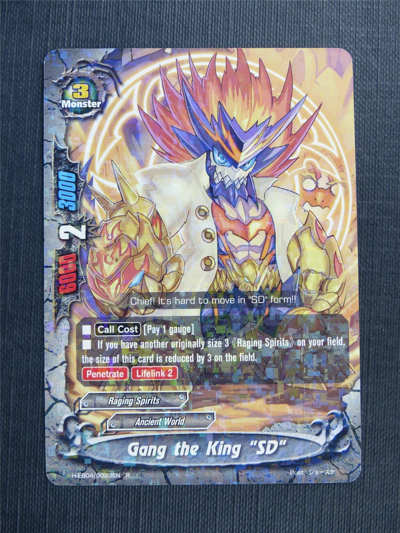 Gang the King SD R Foil - Buddyfight Cards #50C