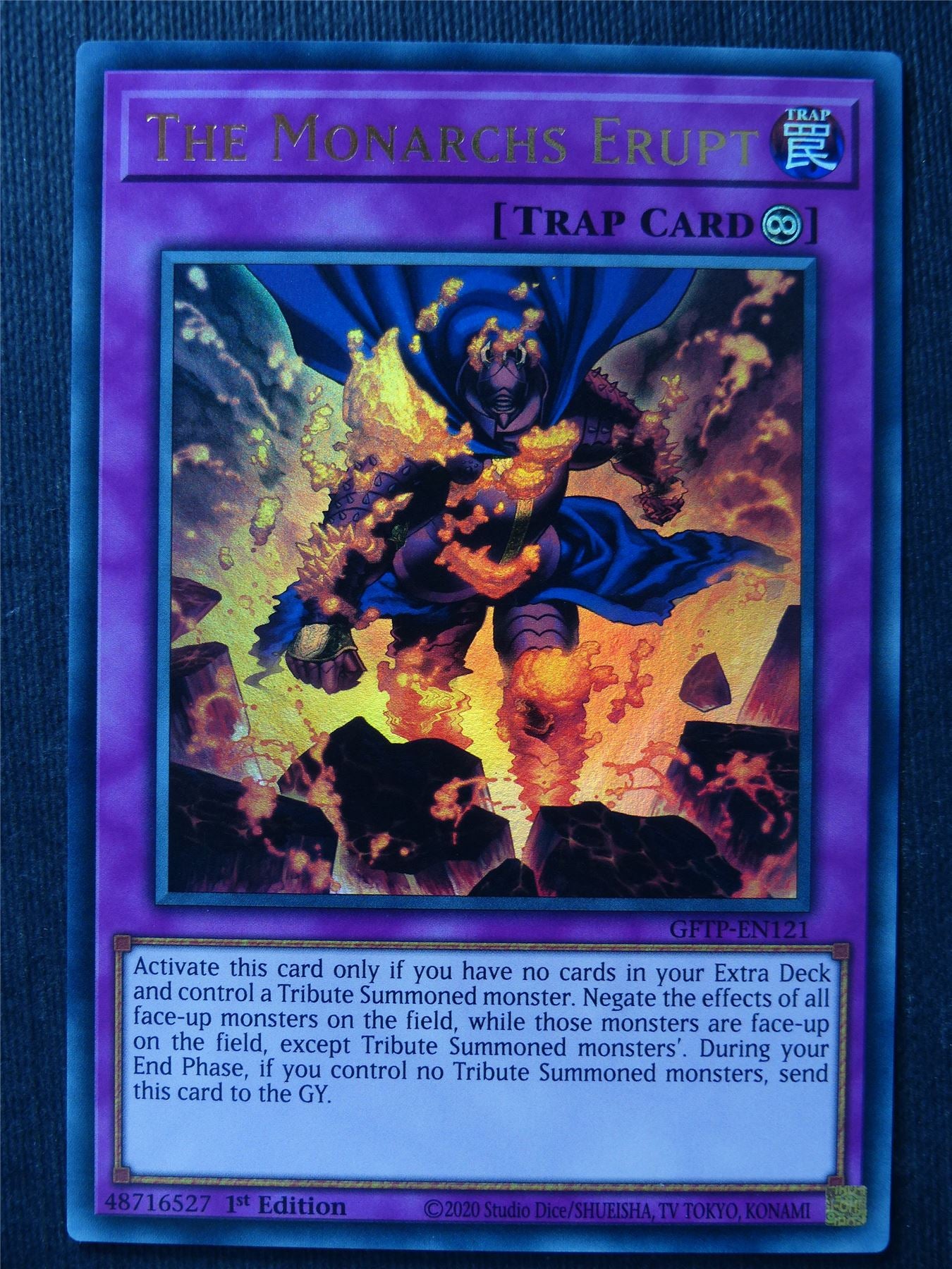 The Monarch Erupt GFTP Ultra Rare - 1st ed - Yugioh Cards #IV Archeron The Monarch Erupt GFTP Ultra Rare - 1st ed - Yugioh Cards #IV Archeron