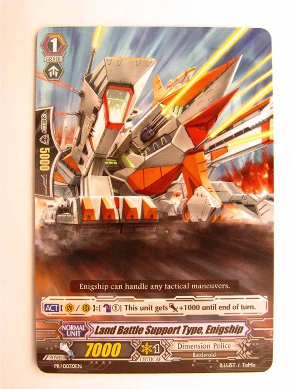 CARDFIGHT!! VANGUARD CCG: LAND BATTLE SUPPORT TYPE, ENIGSHIP PR