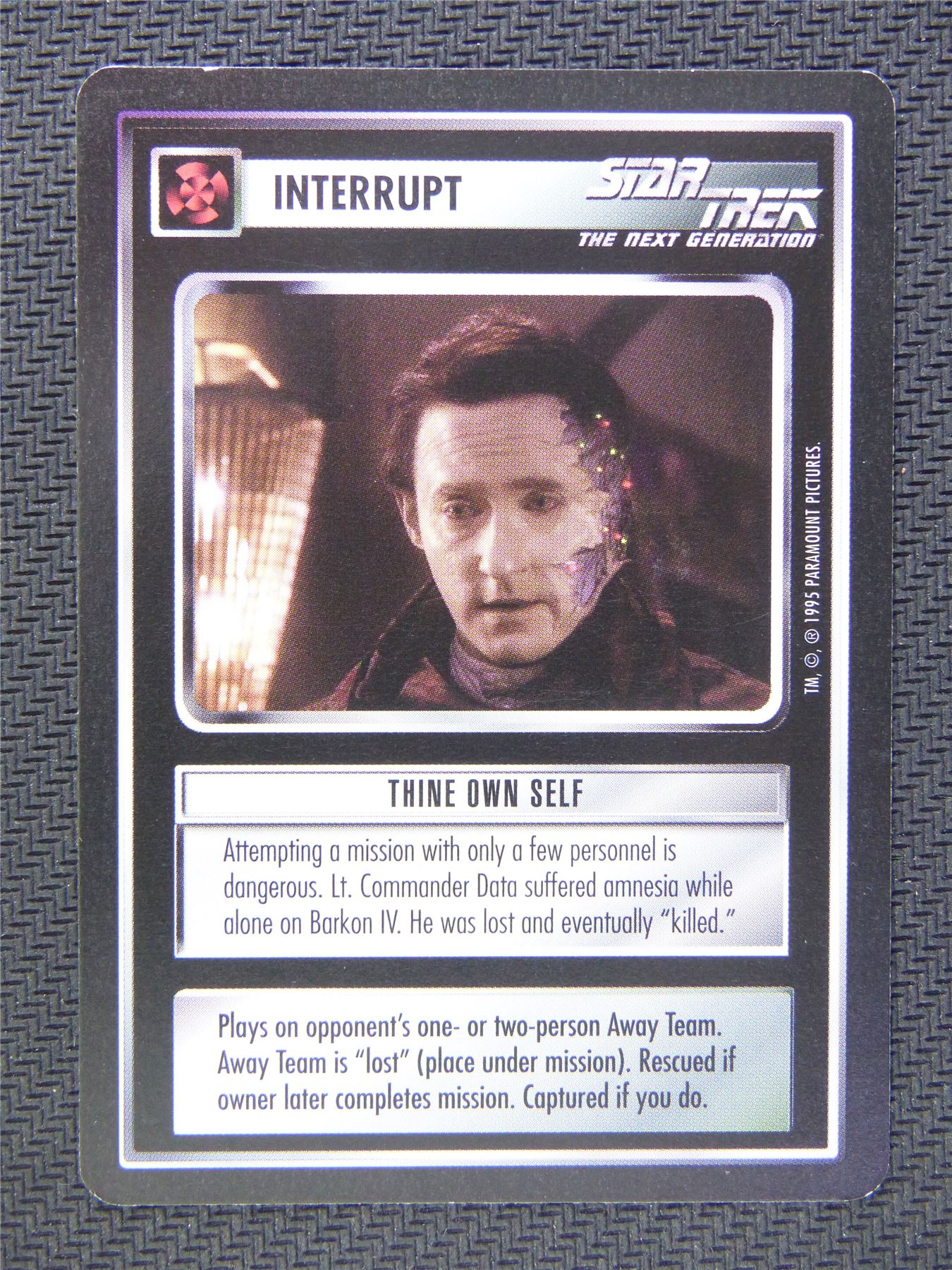 Interrupt Thine Own Self - Star Trek CCG Next Gen #53U