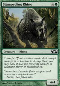 Mtg Magic Card: M10 : Stampeding Rhino