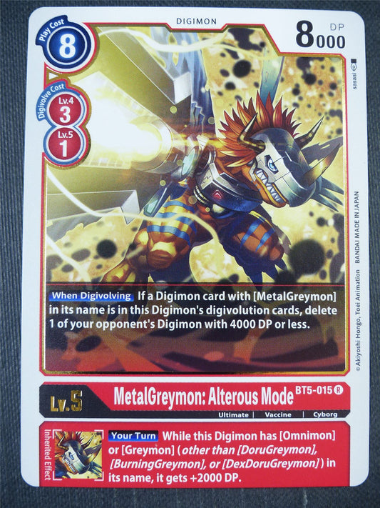 MetalGreymon: Alterous Mode BT5-015 R - Digimon Card #8JV