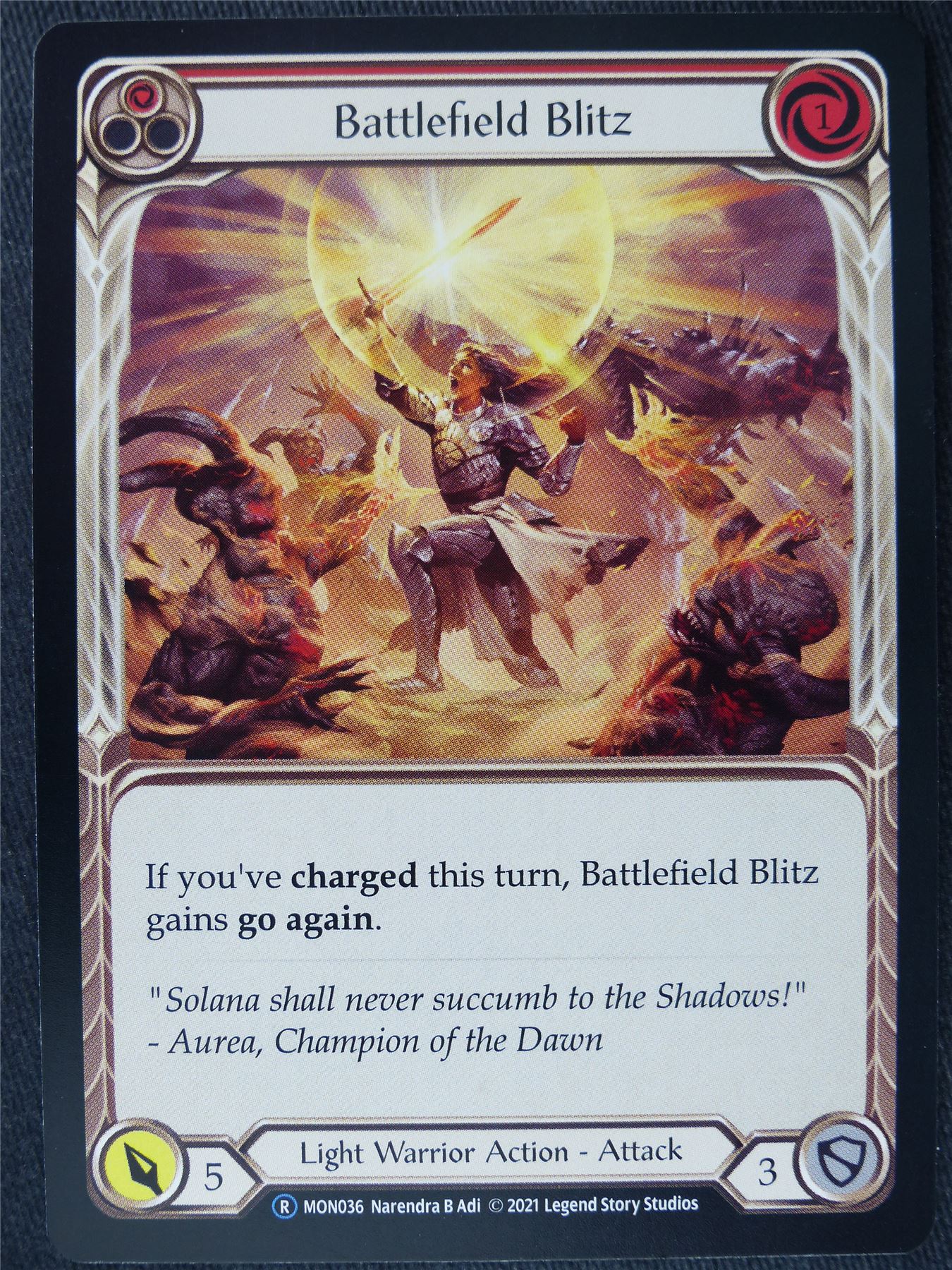 Battlefield Blitz Red - Monarch Unlimited - Flesh and Blood Cards #HN