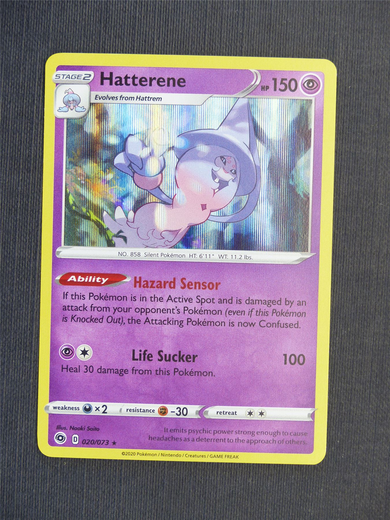 pokemon cards hatterene Hatterene 020/073 Holo