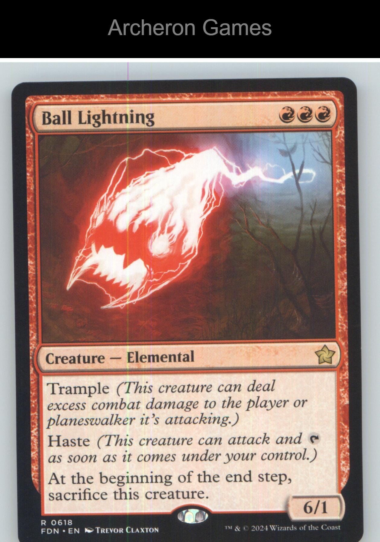 Ball Lightning FDN 618 R MTG Card NM/EX+