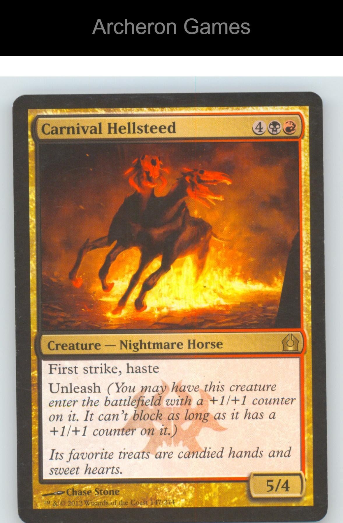 Carnival Hellsteed RTR 147 R MTG Card NM/EX+