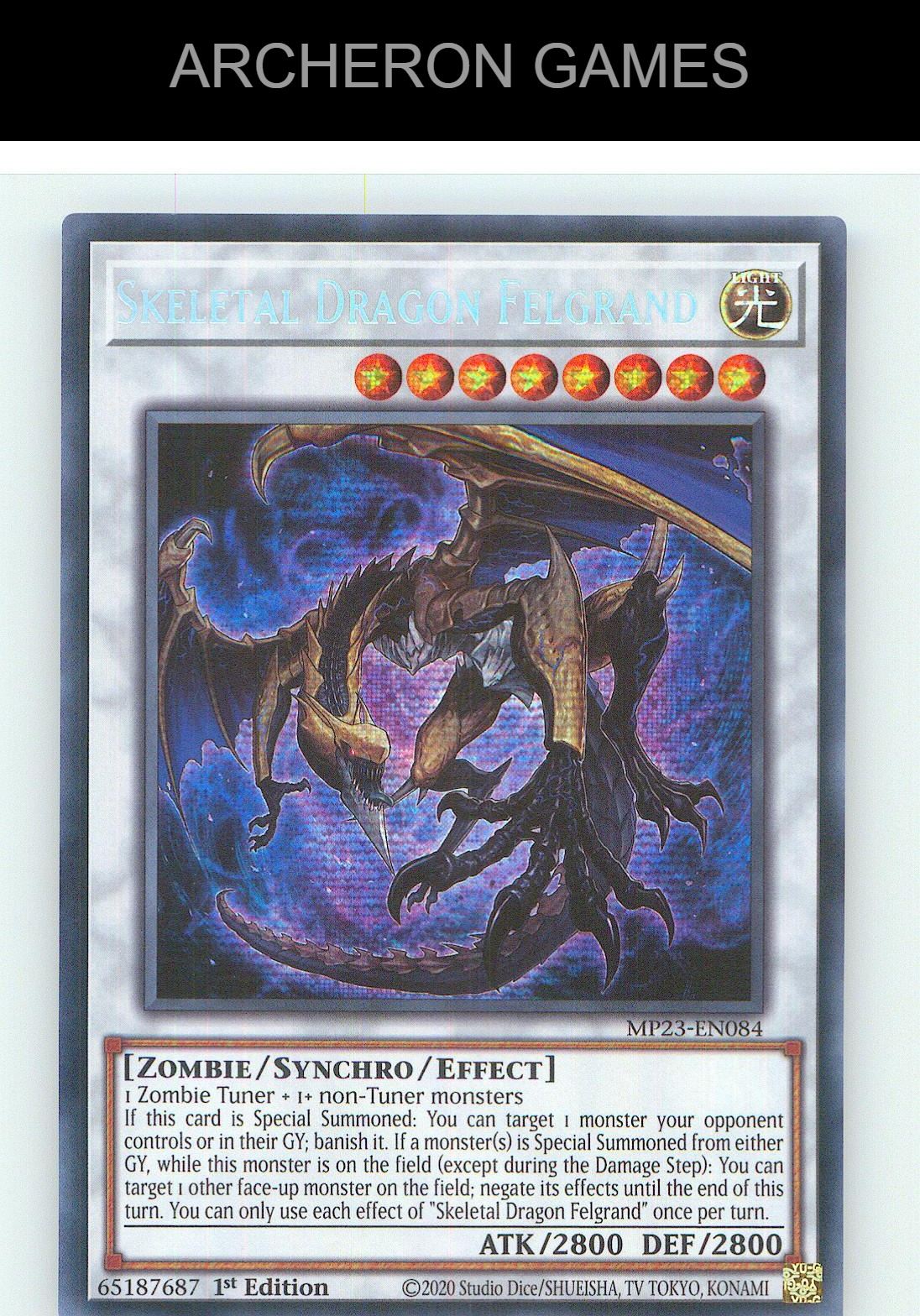 Red-Eyes Zombie Dragon Lord Prismatic Secret Rare YUGIOH Card 1st Edition