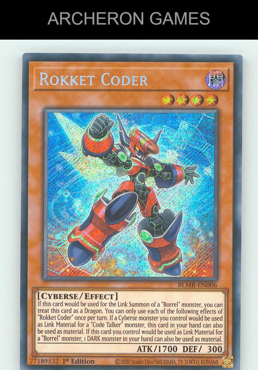 Rokket Coder SEC YUGIOH Card