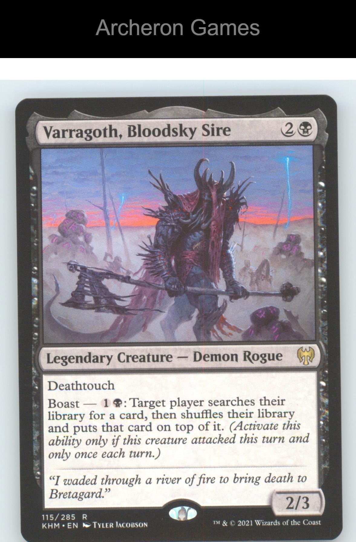 Varragoth, Bloodsky Sire KHM 115 R MTG Card Kaldheim