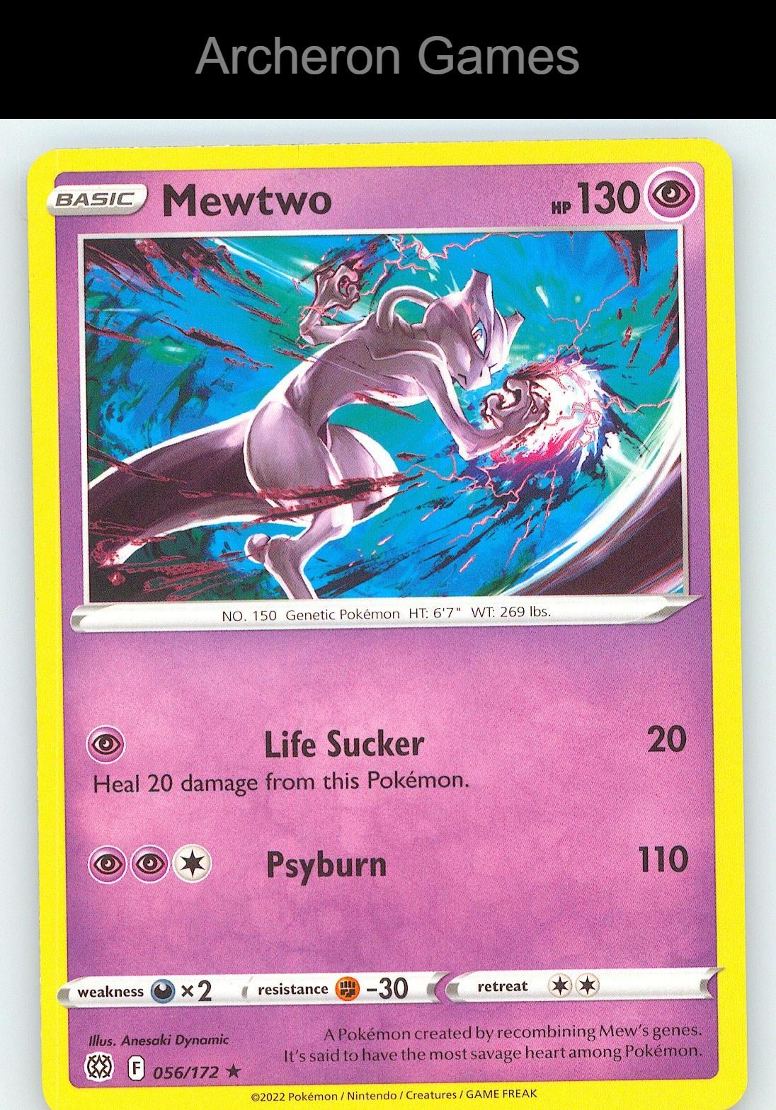 Pokemon Card Mewtwo BRS 056/172 R Brilliant Stars