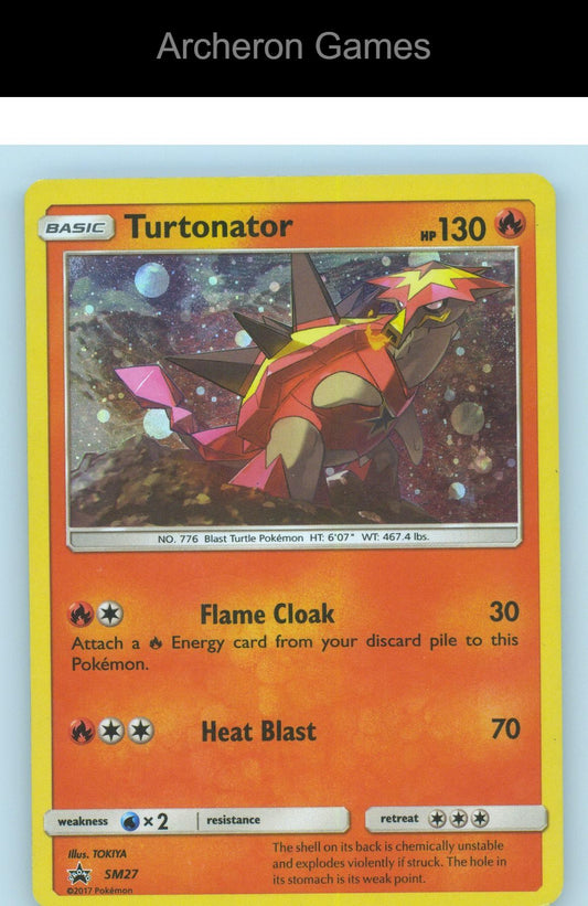 Pokemon Card Turtonator - SMP SM27 HOLO P Sun & Moon Promo