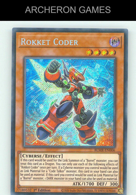 Rokket Coder SEC YUGIOH Card