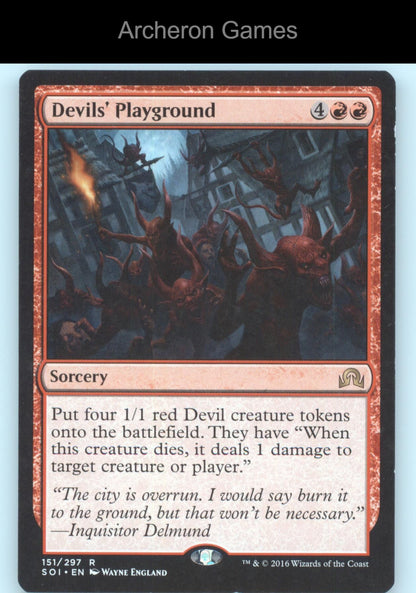 Devils' Playground 151 R MTG Card Shadows over Innistrad
