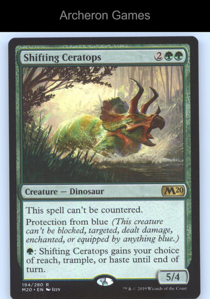 Shifting Ceratops 194 R MTG Card Core Set 2020