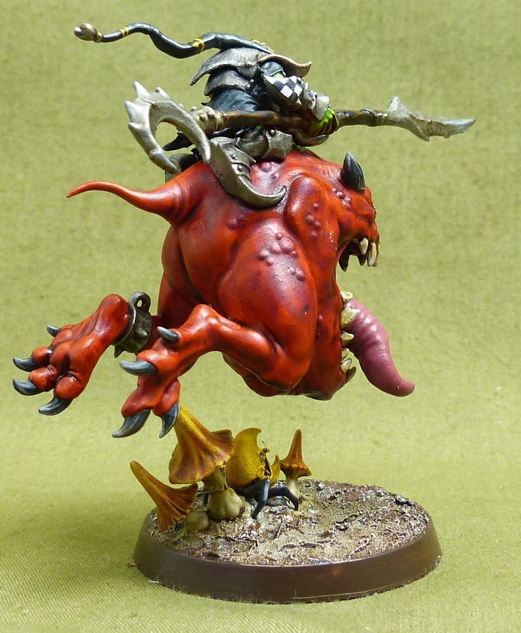 Loonboss on Giant Cave Squig painted - Gloomspite Gitz - Warhammer AoS #FL