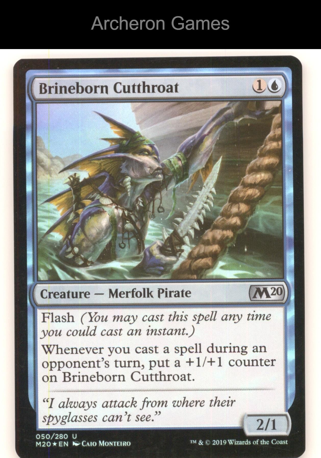 Brineborn Cutthroat 50 UC MTG Card Core Set 2020