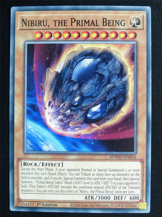 Nibiru the Primal Being SDWD - 1st ed Yugioh Card #4R9