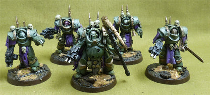 Cataphractii Terminators painted - Death Guard - Warhammer Horus Heresy #42V