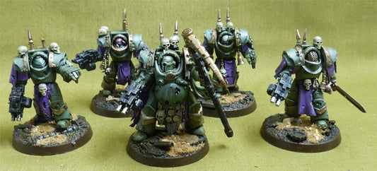 Cataphractii Terminators painted - Death Guard - Warhammer Horus Heresy #42V