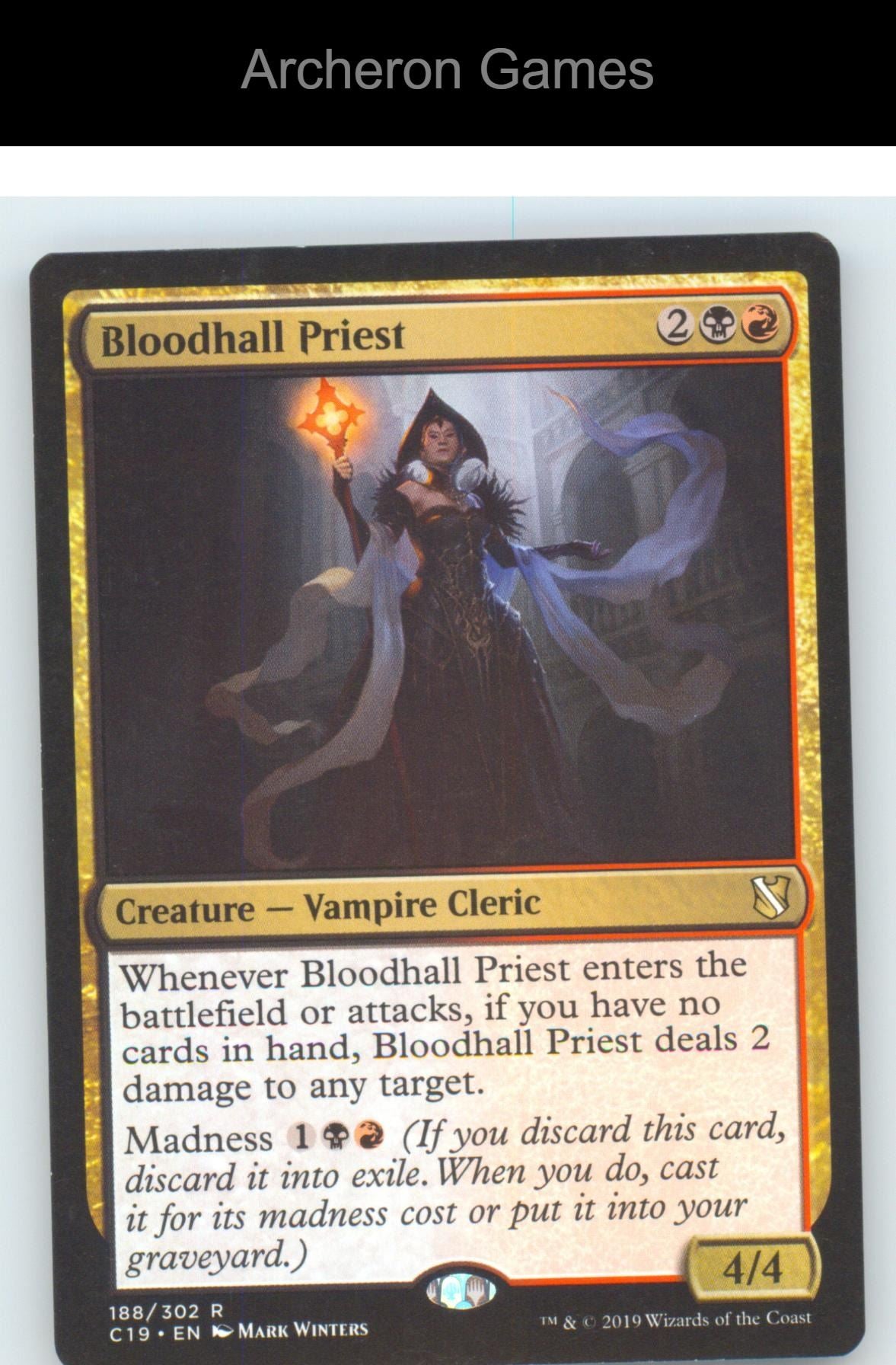 Bloodhall Priest C19 188 R MTG Card NM/EX+