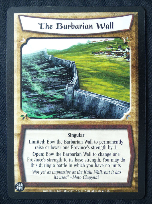 The Barbarian Wall - WoE - Legend of the Five Rings L5R Card #UL