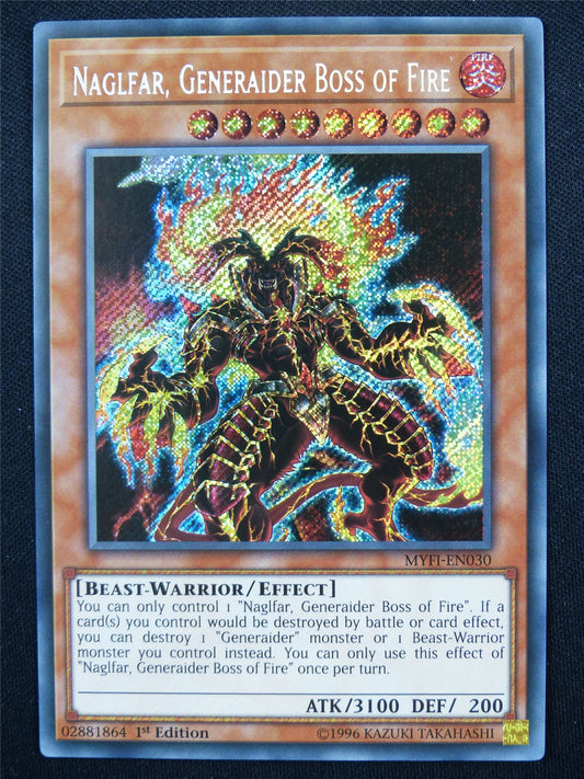 Naglfar Generaider Boss of Fire MYFI Secret Rare - 1st ed Yugioh Card #4IL