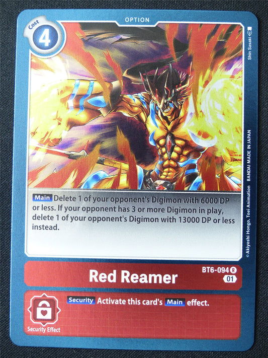 Red Reamer BT6-094 R Foil - Digimon Card #16U