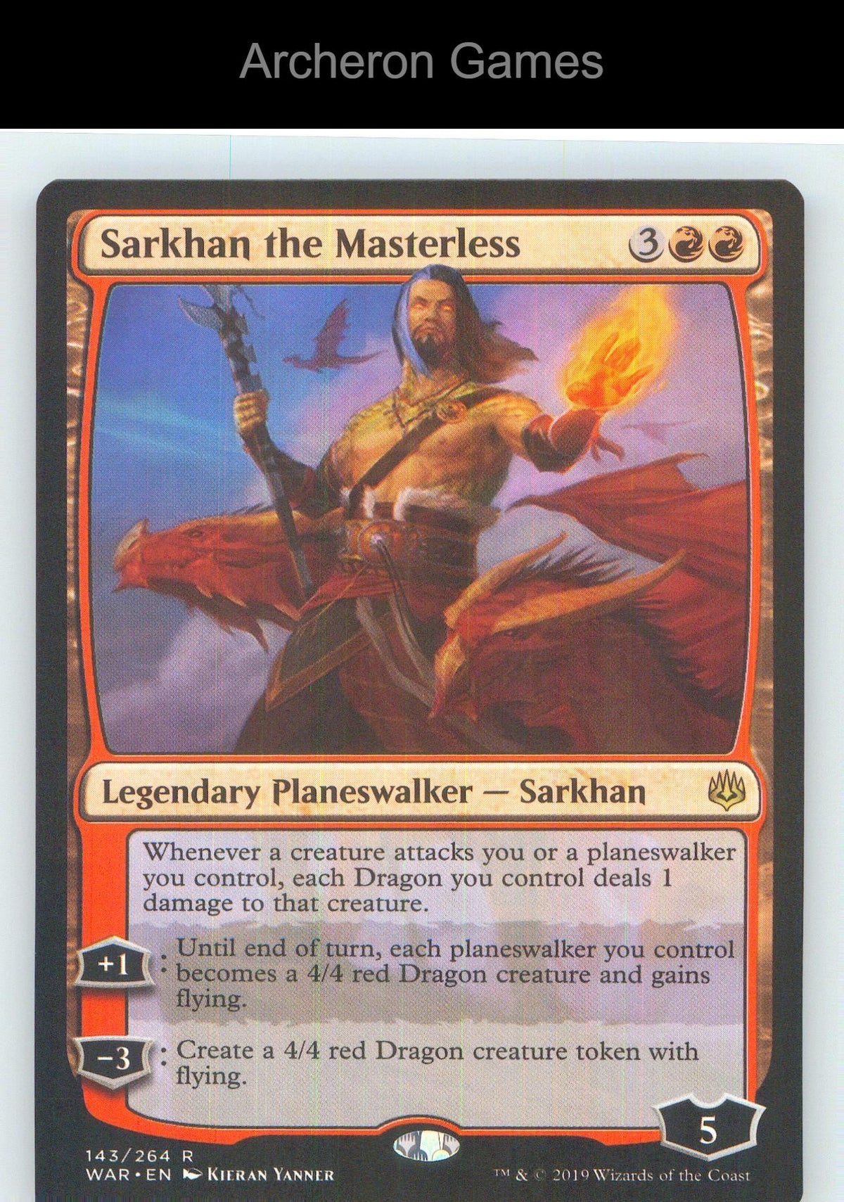 Sarkhan the Masterless WAR 143 R MTG Card NM/EX+