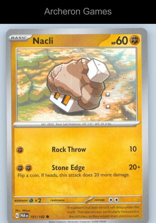 Pokemon Card Nacli PAR 101/182 C Paradox Rift