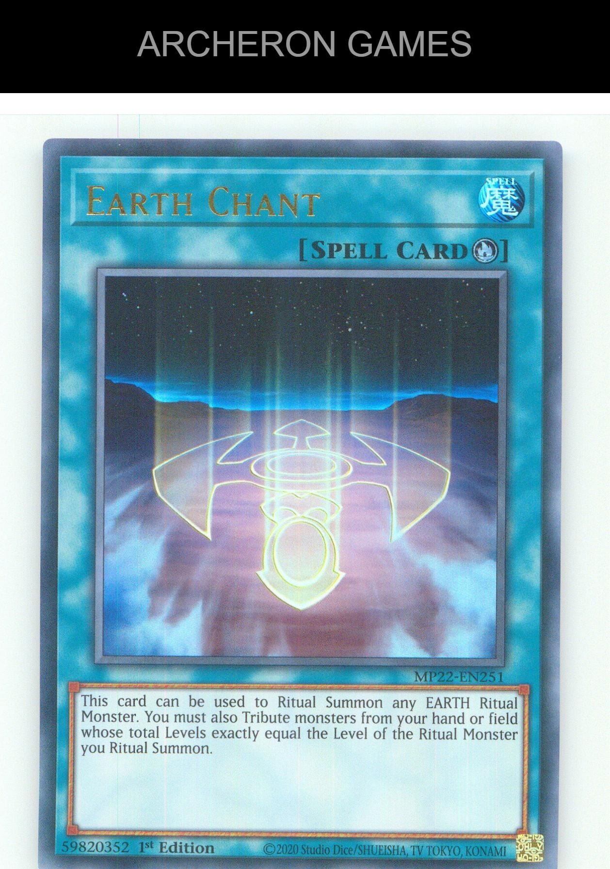 Earth Chant UR YUGIOH Card 1st Edition