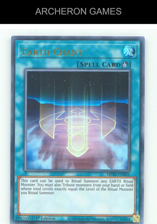 Earth Chant UR YUGIOH Card 1st Edition