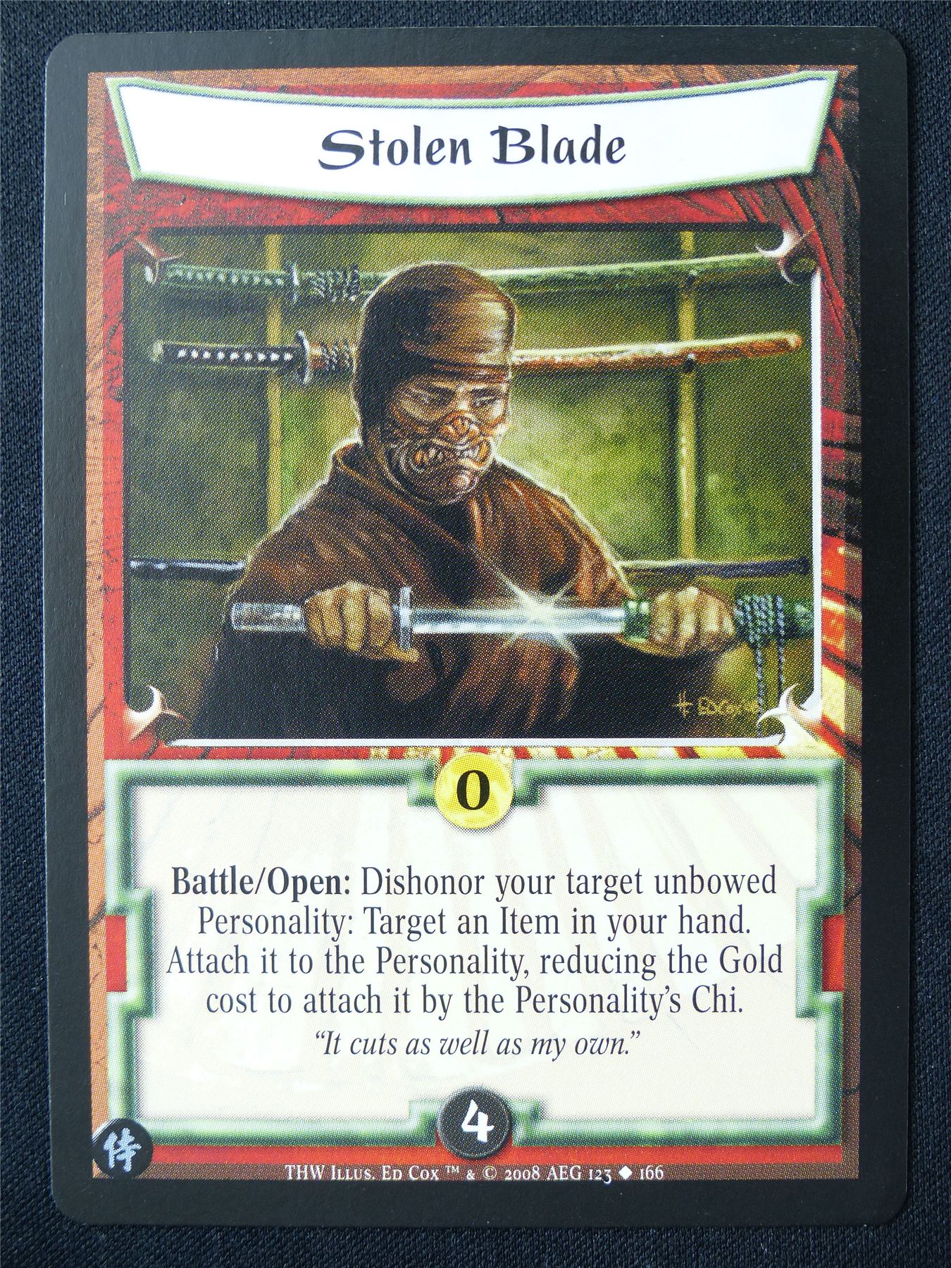 Stolen Blade - THW - Legend of the Five Rings L5R Card #XW