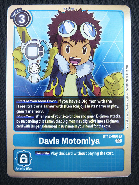 Davis Motomiya BT12-090 R - Digimon Card #L2
